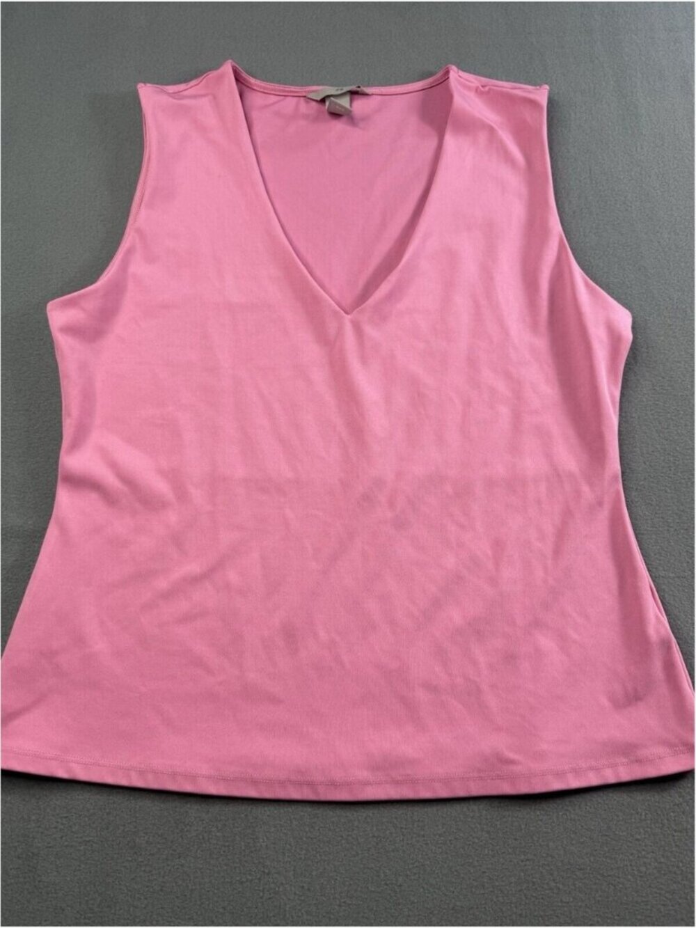 H&M Sleeveless V-Neck Stretchy Shell Top Womens L Balletcore Layering BarbieCore